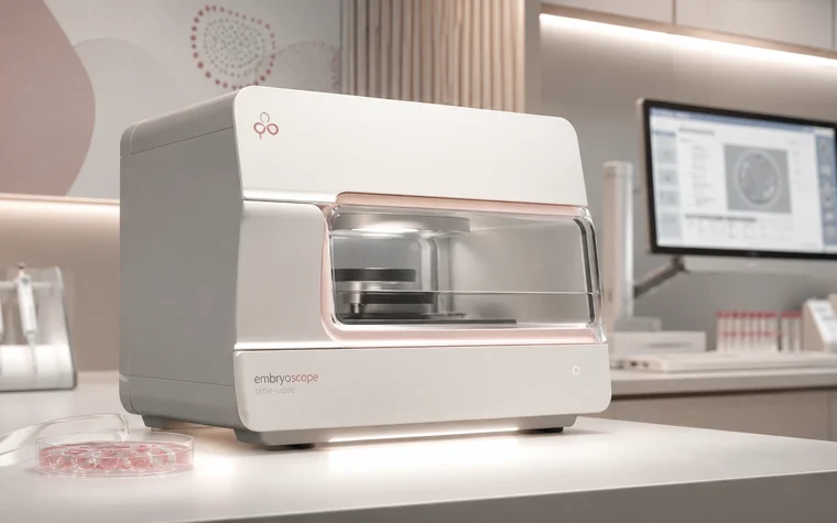 Incubadora EmbryoScope acompanhando desenvolvimento embrionário por time-lapse